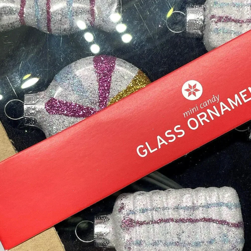 Small Candies Glass Christmas Ornaments Brand NEW Box of 8‎ Target 2013